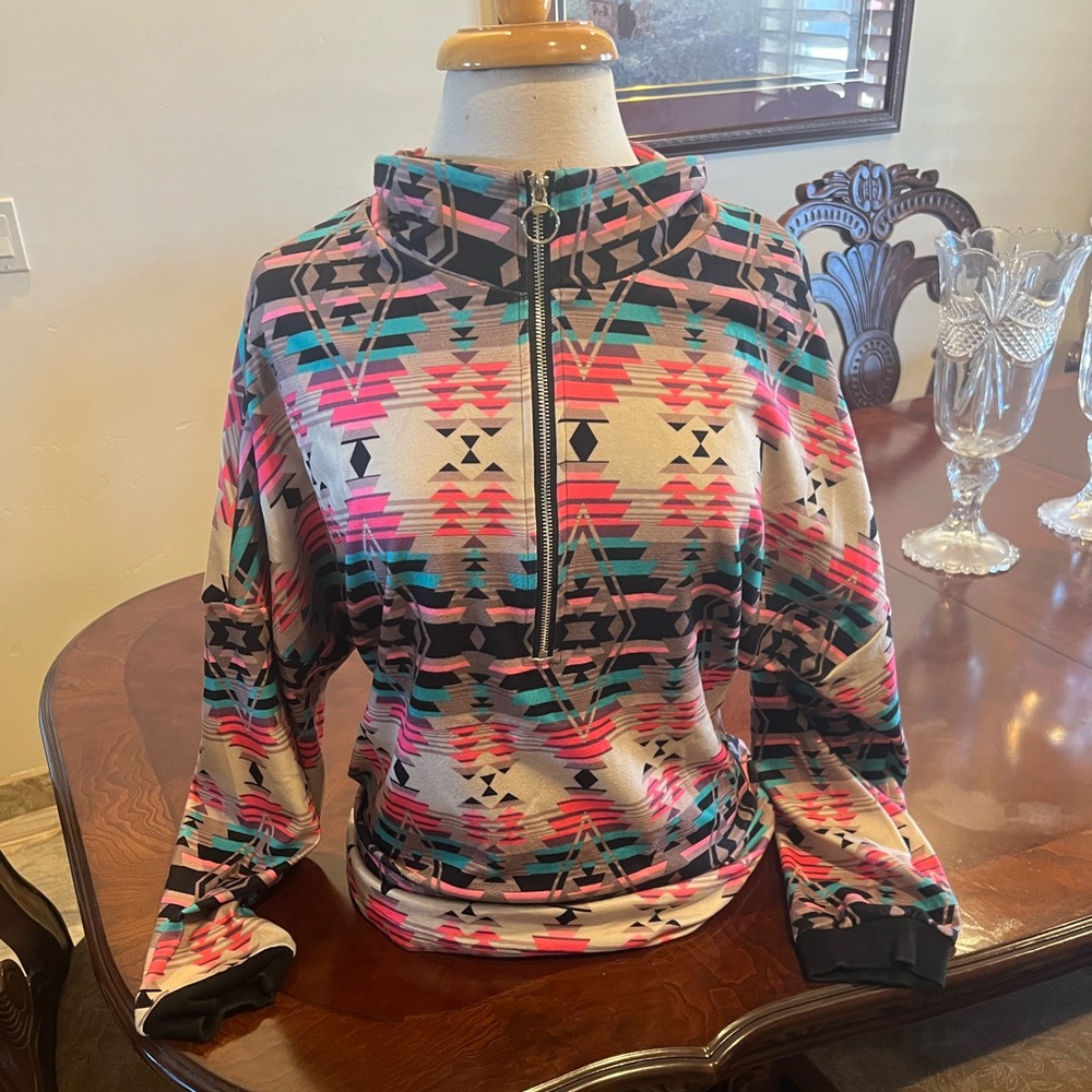 Crazy Train Aztec pullover